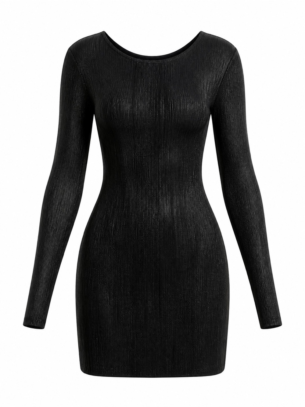 100% Genuine Leather Que by NetWork Pleated Mini Dress Size-XS